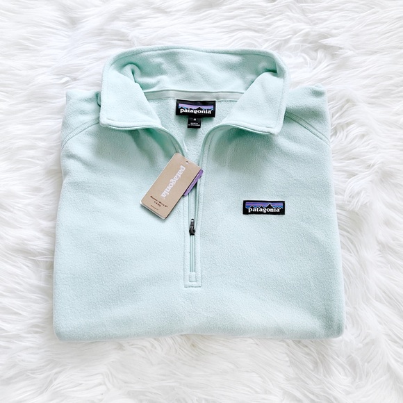 Patagonia Sweaters - p a t a g o n i a | new micro d fleece 1/4 zip pullover green size medium